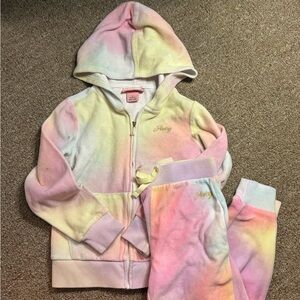 Pastel tie-die Juicy Couture velour kids tracksuit.
